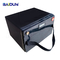 حزمة بطارية ليثيوم سوداء 50A تعمل بالطاقة الشمسية 12 فولت 260 * 168 * 210 مم